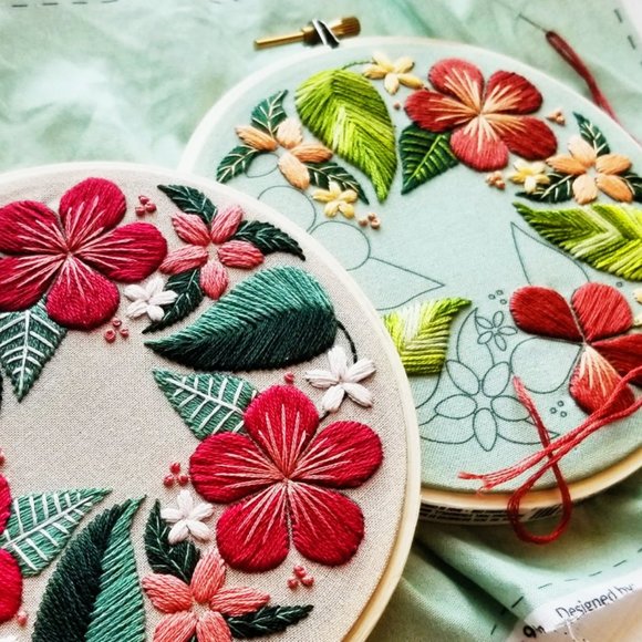 NWT | Jessica Long Embroidery | “Floral Flourish" Embroidery Kit | Great Gift!!! - Picture 1 of 5